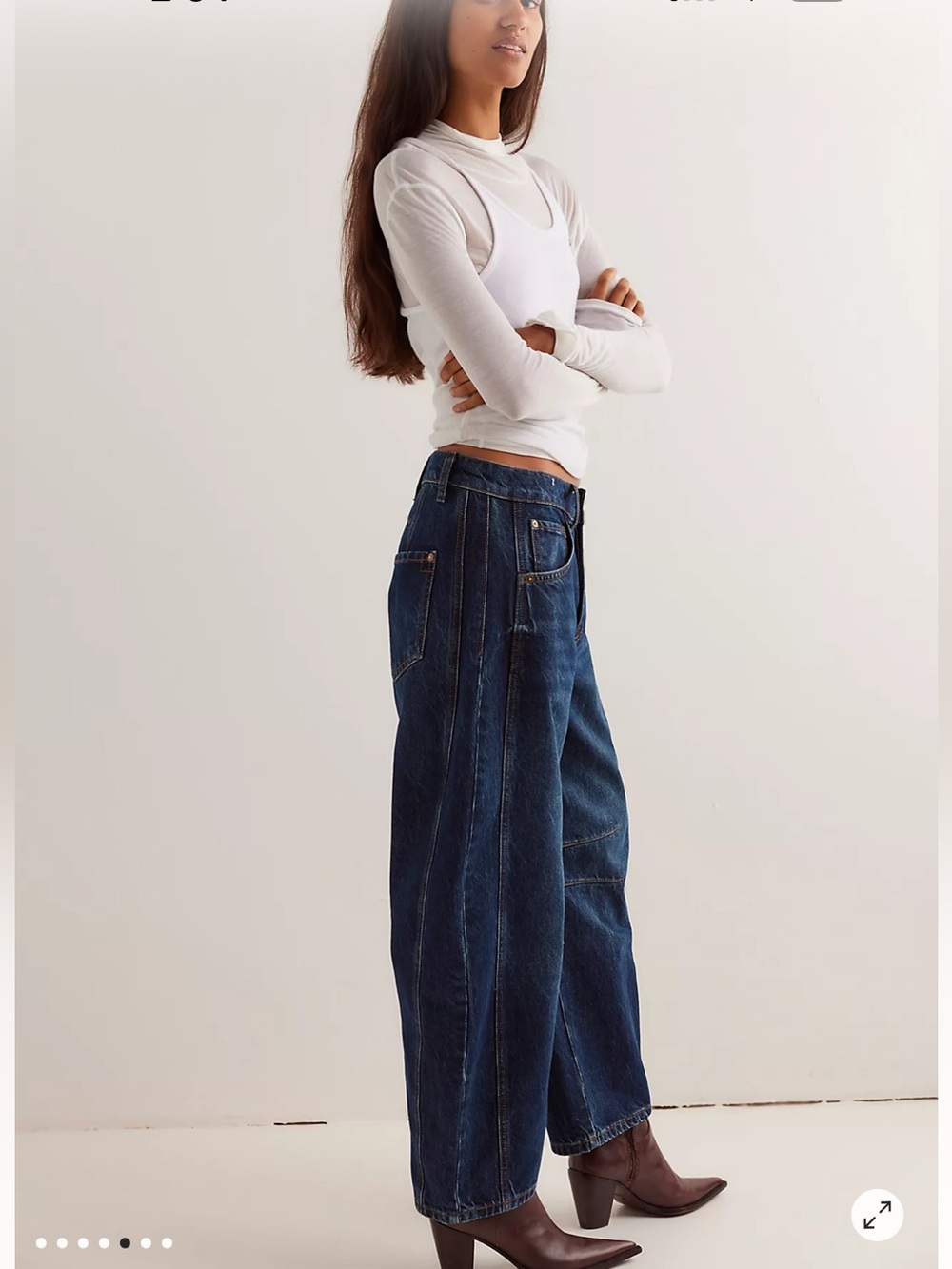 Free People We The Free Good Luck Barrel Leg Wide Leg Jeans. New without tags. - Picture 3 of 10